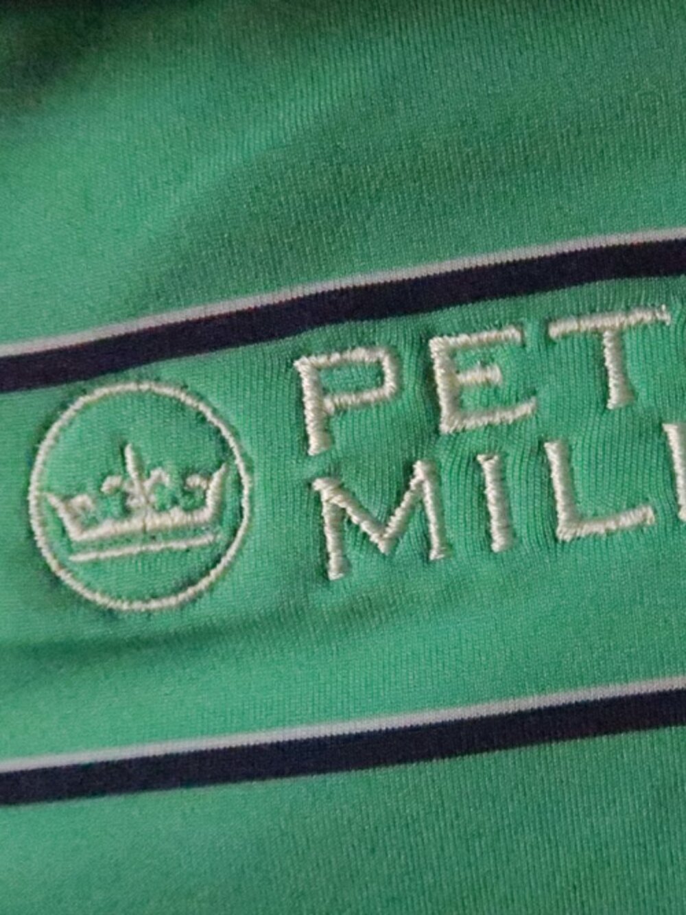 Peter Millar Summer Comfort Green Striped Q Stretch Polo (L) OMG ⛳️